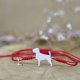 Jack russell terrier - bransoletka z psem, srebro 925