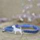 Jack russell terrier - bransoletka z psem, srebro 925
