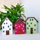 Kolorowa Uliczka – ręcznie robiony zestaw drewnianych domków dekoracyjnych