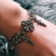 Bransoletka chainmaille z krzyżami kolcami ciężka gothic punk vampire