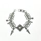 Bransoletka chainmaille z krzyżami kolcami ciężka gothic punk vampire