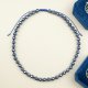 Elegancki Naszyjnik z Fasetowanych Korali Metalizowanych - Blue Night