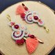 Beżowo-kolorowe kolczyki sutasz w stylu boho 14