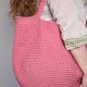 Różowa torebka szydełkowa – torba handmade na ramię