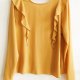 Musztardowa bluzka tall 44