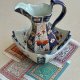 Antique Imari Bowl and Jug Toilet Set XIXw. - umywalnia! ❤ Wspaniały komplet toaletowy ❤