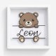 Ramka dekoracyjna z misiem 3D – personalizowana z imieniem miś