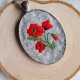 Naszyjnik Polne maki owalny duży