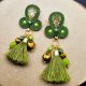 Zielone kolczyki sutasz z chwostami