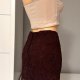 Spódnica mini krótka h&m divided koronkowa rozmiar 34 XS dopasowana bordowa burgundowa