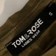 Tom&Rose S 100% bawełna T-shirt khaki z napisem
