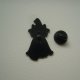 PIN PRZYPINKA CZARNY KOTEK CZARODZIEJ