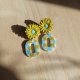 Kolczyki z gliny polimerowej wiosenna kratka