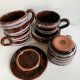 4 filiżanki +spodki retro