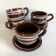 4 filiżanki +spodki retro