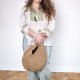 Okrągła torebka szydełkowa z juty – torba boho handmade