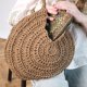 Okrągła torebka szydełkowa z juty – torba boho handmade