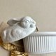 Vintage French Rabbit Terrine ❤ Biały królik.