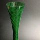Szklany zielony szmaragdowy wazon vintage