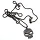 Dlugi naszyjnik unisex nieśmiertelnik czaszka skull rock goth punk