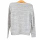 Sweter vintage szary warkocze