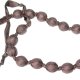 CZEKOLADOWE materiałowe korale wstążka