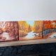 WYPRZEDAŻ KOLEKCJI - TRYPTYK NATURY AKRYLOWY "JESIENNE ŚWIATŁO" - 90cm x 24cm