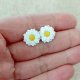 Romantyczne kolczyki stokrotki z modeliny