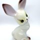 Porcelanowa figurka królik Rumunia lata 50 - 70 XX wieku ręcznie malowana sygnowana