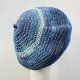 Wiosenny beret damski z antenką ręcznie robiony bawełna uniwersalny