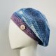 Wiosenny beret damski z antenką ręcznie robiony bawełna uniwersalny