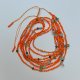 Koralikowy Naszyjnik Kaskadowy w Kolorze Pomarańczowym z Kamieniami Naturalnymi
