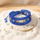 Bransoletka Boho z Naturalną Muszlą i Lapis Lazuli Koraliki Szklane - Handmade
