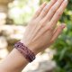 Wielowarstwowa Bransoletka z Fioletowych Koralików - Subtelna Elegancja