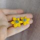 Kolczyki narcyzy żonkile ręcznie robione biżuteria kwiatowa wiosenne kwiaty stal nierdzewna