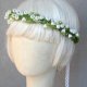 Konwalie w porannej rosie – biały wianek komunijny do włosów handmade, wianek na komunię, wianek komunijny