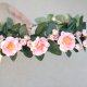 Dzika róża – wianek komunijny ślubny pudrowy róż boho