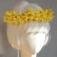 Forsycja w porannym słońcu – żółty wianek komunijny, wiosenny wianek z forsycji, romantyczny wianek do włosów
