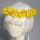Forsycja w porannym słońcu – żółty wianek komunijny, wiosenny wianek z forsycji, romantyczny wianek do włosów