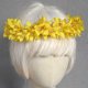 Forsycja w porannym słońcu – żółty wianek komunijny, wiosenny wianek z forsycji, romantyczny wianek do włosów