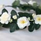 Dzikie róże o świcie – wianek komunijny z białych róż, romantyczny wianek ślubny, boho wianek do włosów