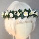 Dzikie róże o świcie – wianek komunijny z białych róż, romantyczny wianek ślubny, boho wianek do włosów