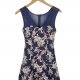 QED London sukienka mesh wzór kwiaty 38 M