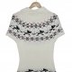 Tunika sweterkowa sweter wzór norweski 36 S