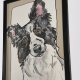 GRAFIKA / OBRAZ  - PIES BORDER COLLIE - A3