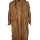 ANSWEAR zamszowy cienki  płaszcz narzutka camel 36 S