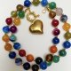 Tęcza - naszyjnik z wielobarwnych Agatów