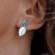 Kolczyki srebrne z indygolitem wkrętki