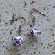 Kolczyki fioletowe koraliki