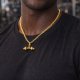 SZTANGA męski naszyjnik- srebro 925 złocone 24K